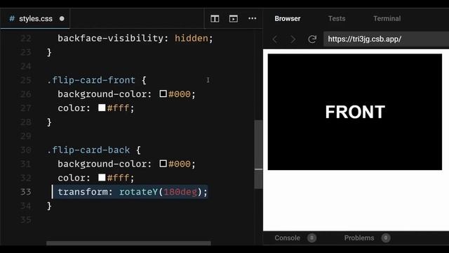 CSS 3D Flip Card Effect смотреть онлайн