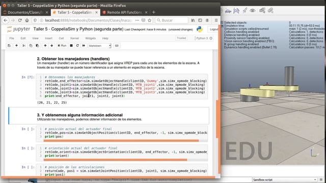 Robótica con Python - Primeros pasos en CoppeliaSim - Practicando el uso de RemoteAPI смотреть онлайн