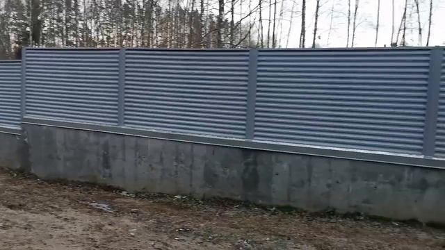 Монтаж забора-жалюзи (еврожалюзи), цвет Светло-Серый RAL 7004 г. Москва Истринский район КП Лэйксайд смотреть онлайн