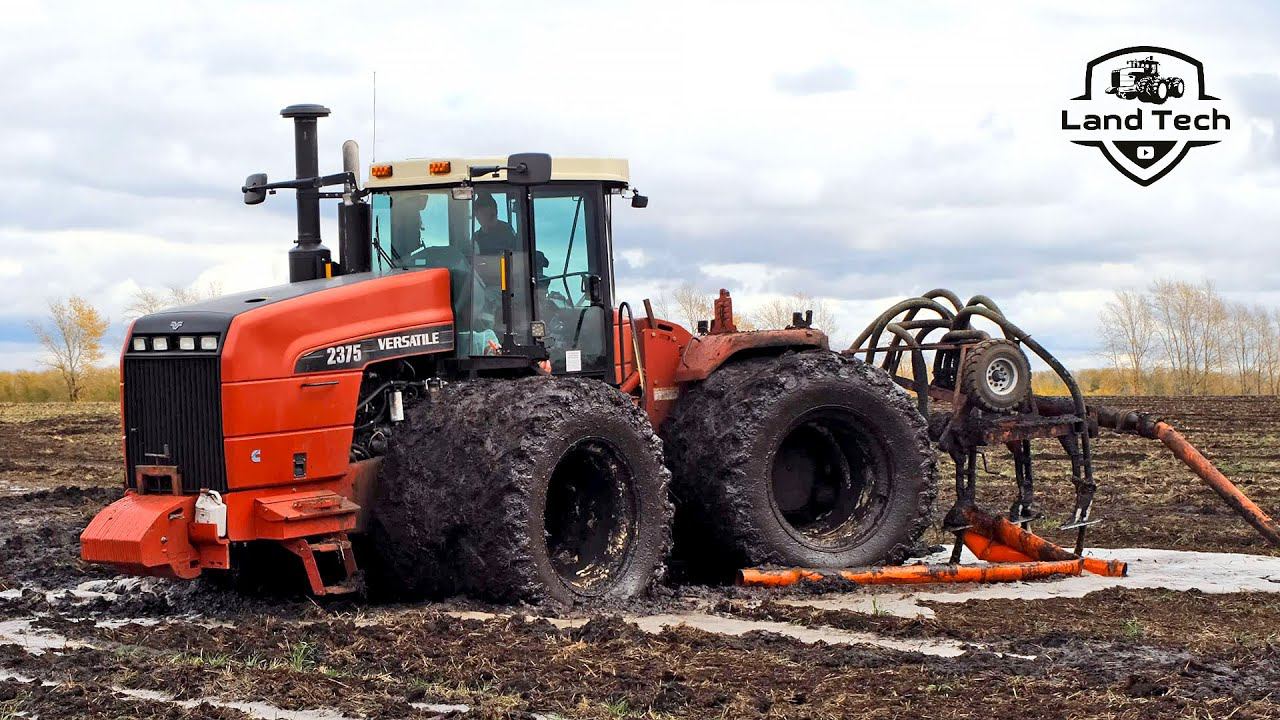 Зачем трактор тянет за собой шланг по полю? Внесение жидких удобрений инжекторным культиватором! смотреть онлайн