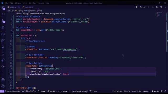 Building a Code Editor for the Web - Configuring Ace Editor смотреть онлайн