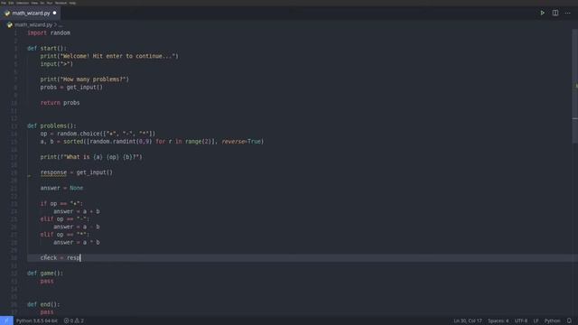 Math game with Python смотреть онлайн