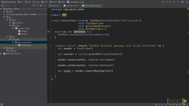 6.1 How to Test an Actor Learning Akka смотреть онлайн