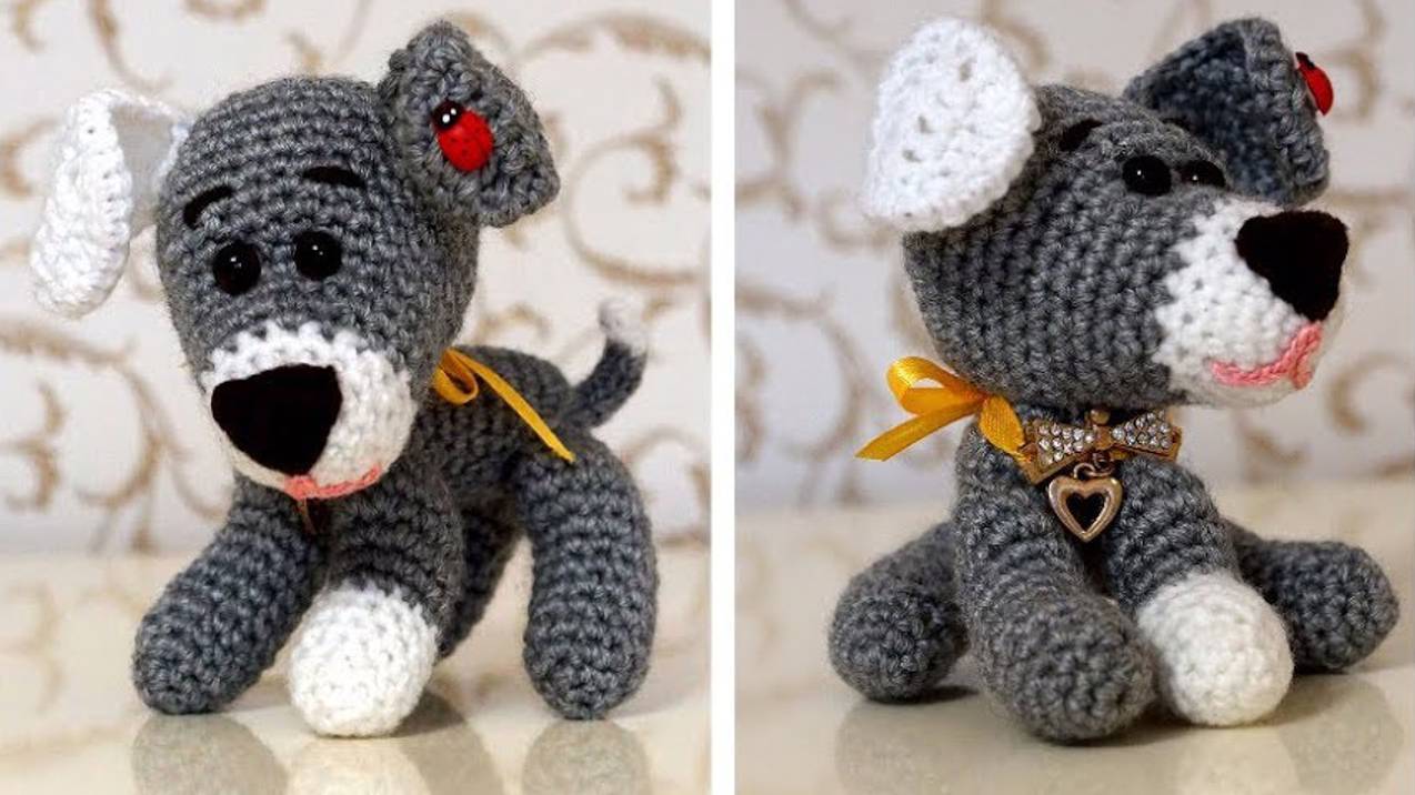 Собачка крючком. Амигуруми. Игрушка крючком. Часть 1. смотреть онлайн