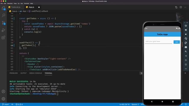 React Native beginners tutorial. Saving To-Do (To-do app) Part 4 смотреть онлайн