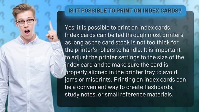 Is it possible to print on index cards? смотреть онлайн