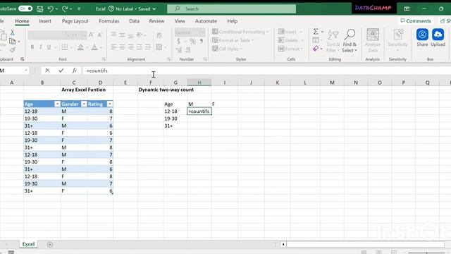 How to get two way ARRAY count in Excel смотреть онлайн