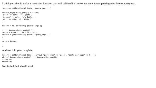 Wordpress: Query post for today, if no post get the previous one (2 Solutions!!) смотреть онлайн