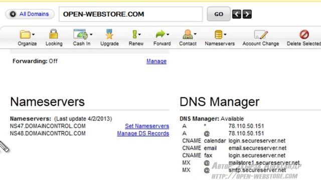 2 Настройка домена DNS в GoDaddy Видеокурс webasyst от А до Я Как открыть Интернет магазин смотреть онлайн