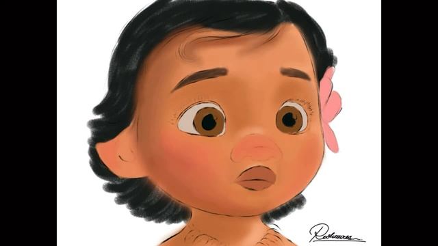 how to draw /MOANA ART WORK /Disney/tutorial /Infinite painter смотреть онлайн