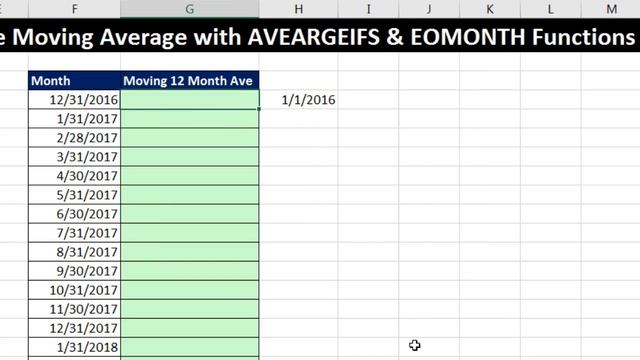 Excel Magic Trick 1406: Calculate Moving Average with AVEARGEIFS & EOMONTH Functions смотреть онлайн