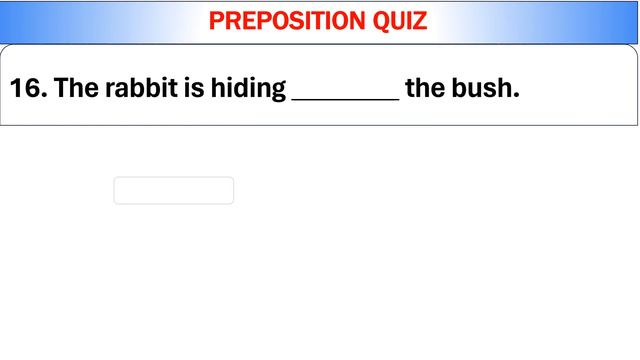 English Grammar | Learn English | Preposition Quiz With Answers