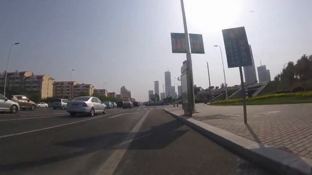 Driving through Tianjin Binhai New Area, China (October.2017) смотреть онлайн