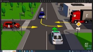 Перекрёсток с главной дорогой