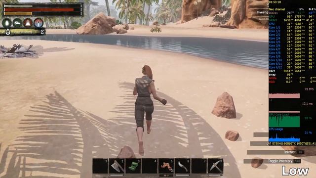 GTX 1050 Ti in Conan Exiles - Benchmark All Graphics Setting + i7 8750h смотреть онлайн