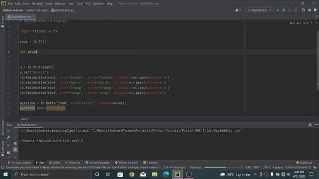 RadioButtons in tkinter #7 | Python GUI tutorial смотреть онлайн