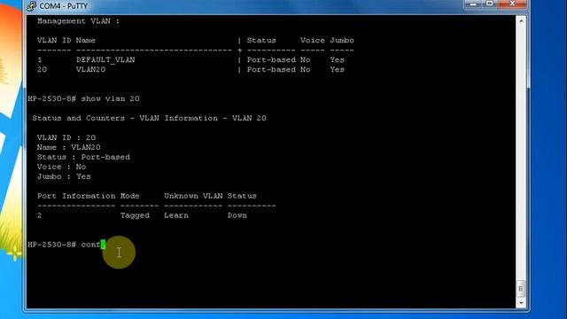 Create VLAN on HP 2530 смотреть онлайн