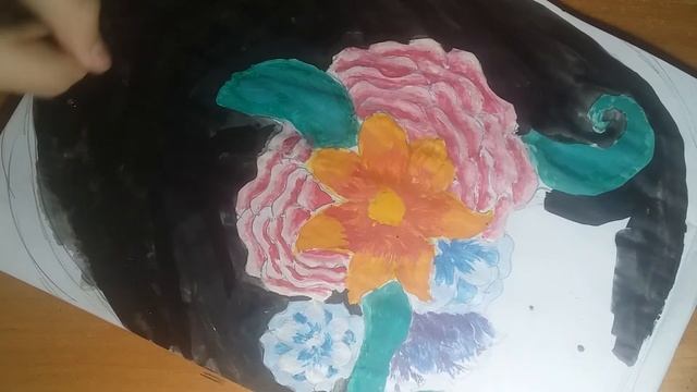 рисуем поднос с чветочками ЧАСТЬ 2 смотреть онлайн