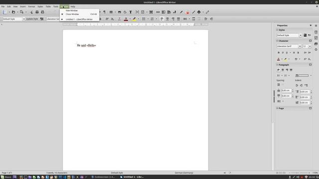 Libre Office Changing Quotation Marks смотреть онлайн