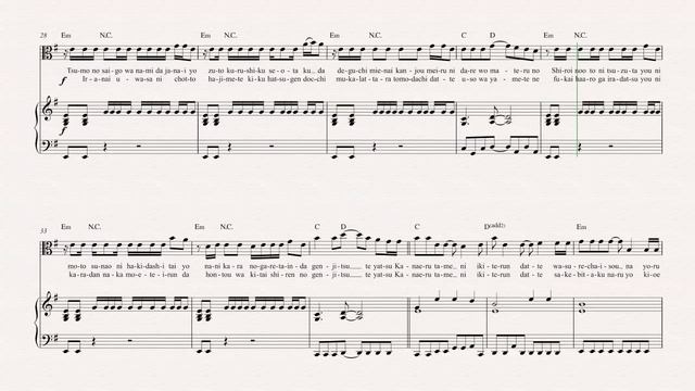 Viola - Again - YUI - Sheet Music, Chords, & Vocals смотреть онлайн