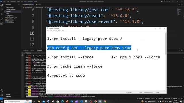 npm ERR! code ERESOLVE could not resolve FIX Node JS React | Npm install error in visual studio cod смотреть онлайн