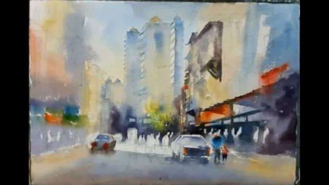 Cityscape Watercolour Demonstration смотреть онлайн