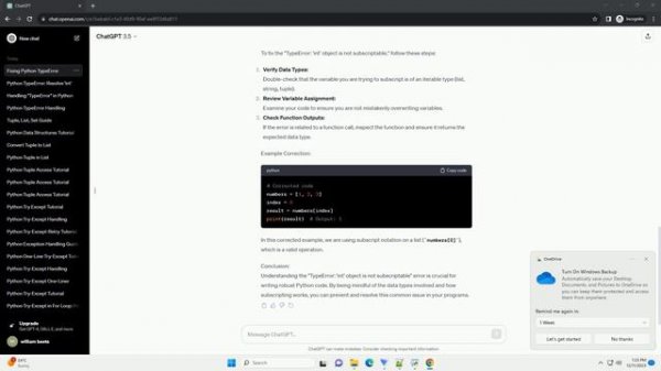 python typeerror int object is not subscriptable