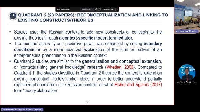 The Role Of Context For Theory Development Evidence From Entrepreneurship Research On Russia