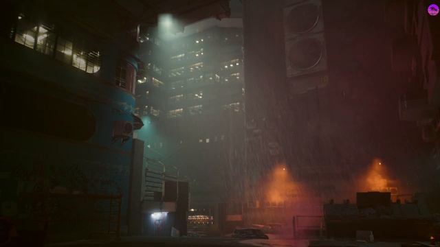 Cyberpunk 2077 Ambience - One Hour Of Rain In Night City