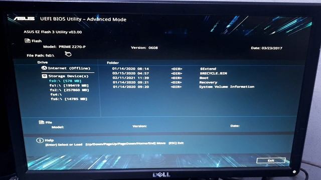 تحديث بيوس لوحة أم ASUS PRIME Z270-P смотреть онлайн