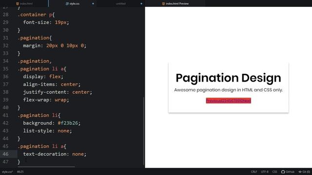Awesome Pagination Design in HTML & CSS | CodingNepal смотреть онлайн