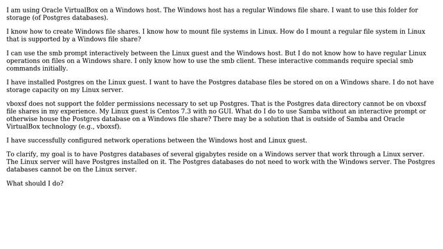 How do I use Postgres on Linux when the databases themselves reside on a Windows server? смотреть онлайн