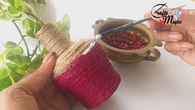 DIY bottle craft using മഞ്ചാടികുരു / Back to nature lucky seed craft/ malayalam craft /bottle craft смотреть онлайн