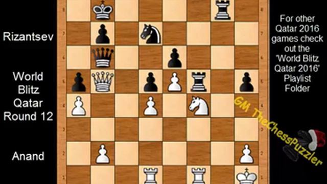 Anand messes up & escapes from Riazantsev Round12 World Chess Rapid Qatar 2016 смотреть онлайн