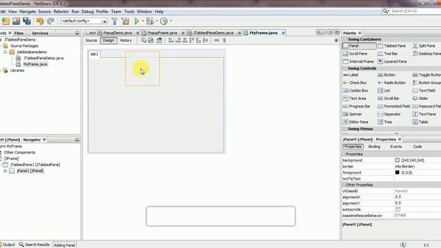 How to Create JTabbedpane in java swing Desktop GUI Example NetBeans смотреть онлайн