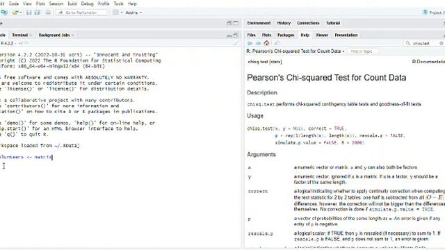 Chi-squared test for independence in R смотреть онлайн