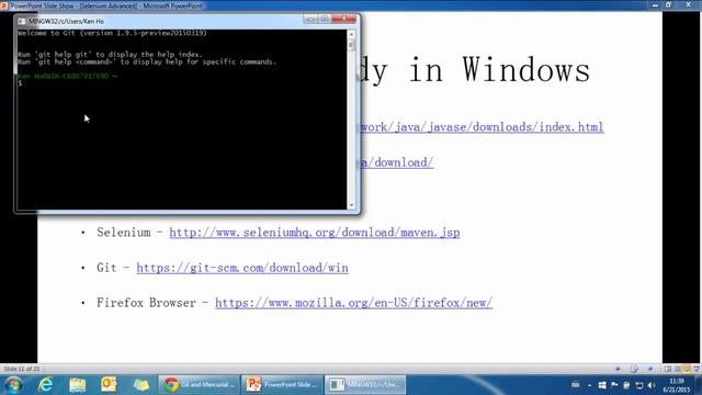 Selenium: Configure Git in Windows смотреть онлайн