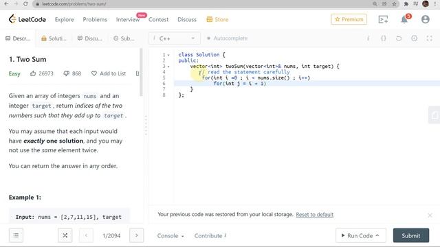 1.Two Sum Solution Using C++ || LeetCode Solution || LeetCodeSeries || omnyevolutions смотреть онлайн