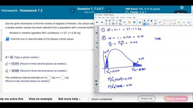 Math 14 HW 7.3.5-T Find the confidence interval estimate of population standard deviation. смотреть онлайн