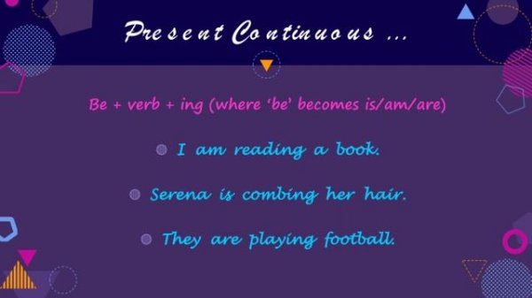 Present Continuous & Past Continuous Tense | Rules for forming Pr. & Past Cont. forms of the verbs
