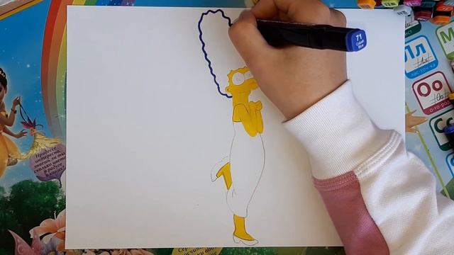 Рисуем Мардж Симпсон смотреть онлайн