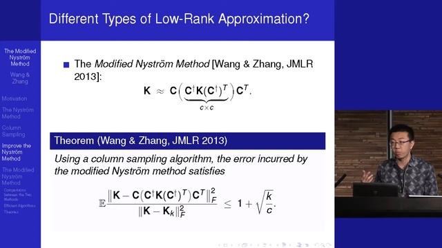 Efficient Algorithms and Error Analysis for the Modified Nystrom Method -- Shusen Wang смотреть онлайн