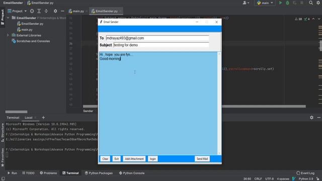 Email sending project with python | Python project | Email sender | UI project python | Tecnico MDN смотреть онлайн