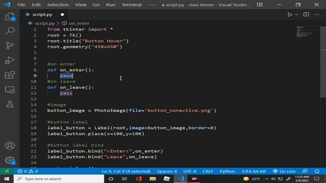 How to Create Button Hover Effect in Tkinter Python смотреть онлайн