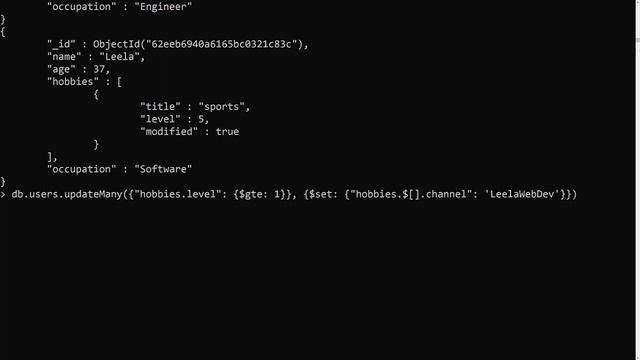 43. Update only the Specified fields in the Array Elements of the matched Documents - MongoDB смотреть онлайн