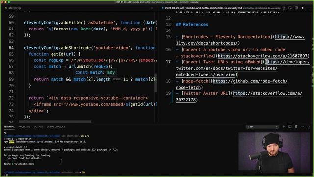 Add YouTube Shortcode to Eleventy Site смотреть онлайн