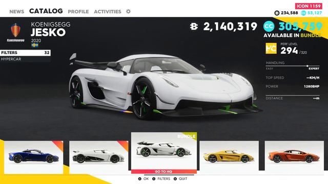 ALL HYPERCARS LIST - THE CREW 2