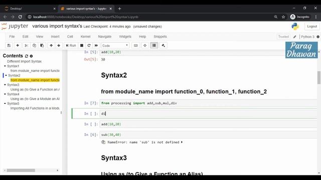 Python Different Import Syntax смотреть онлайн