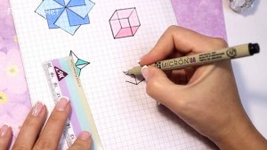 6 УВЛЕКАТЕЛЬНЫХ 3d РИСУНКОВ ПО КЛЕТОЧКАМ!