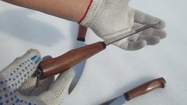 Видеообзор Набора кухонных ножей - 1 . Сталь Х12МФ. Рукоять американский орех.